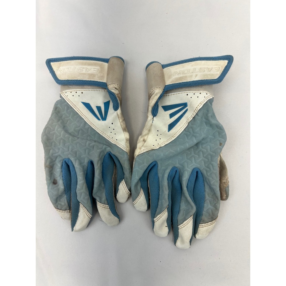 Easton Batting Gloves Women Blue White Fair Z-Series Softball Baseball Grip